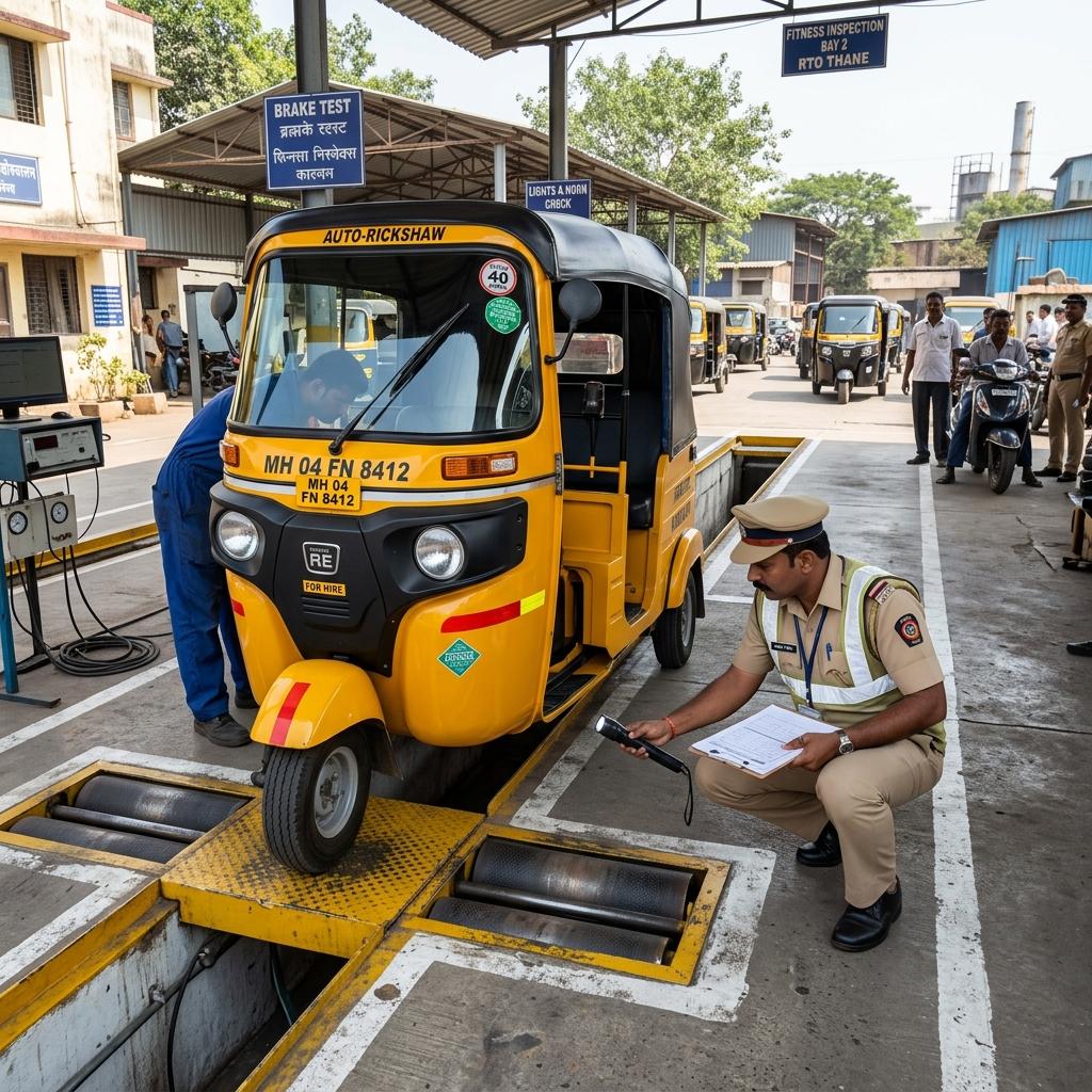 Autorickshaw RTO Fitness Passing Inspection Thane MH04 - Sai Darbar Motor Training School